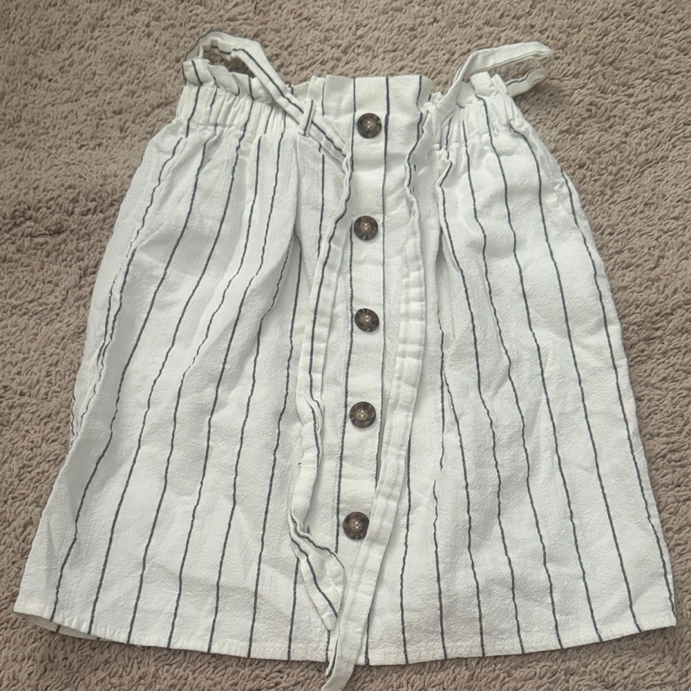 Sienna Sky White and Black Striped Pencil Skirt